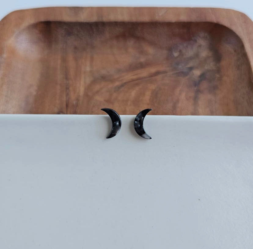 Crescent Moon studs