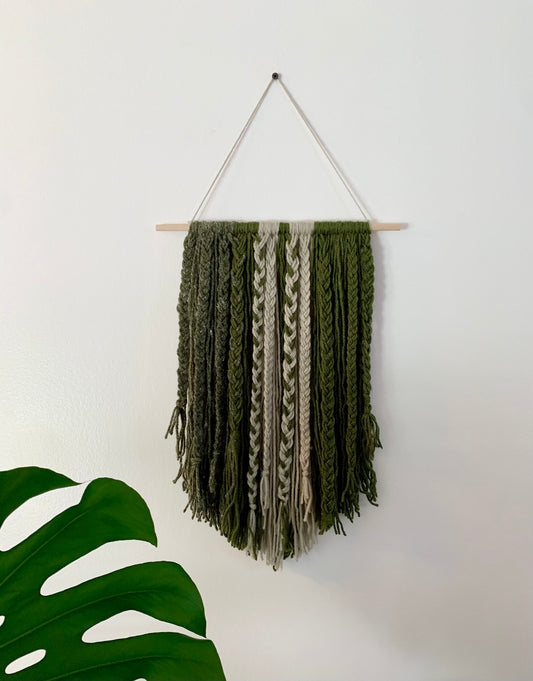 Deep Green Handcrafted Wall Hanging