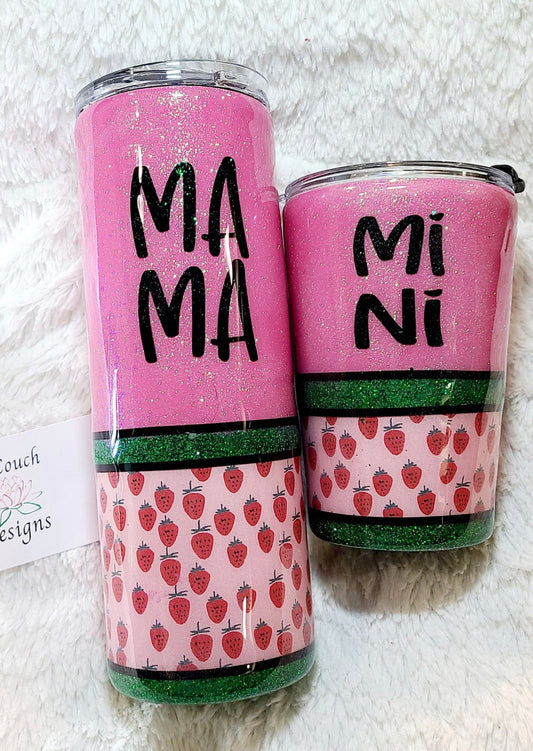 Mama & Mini Strawberry Tumblers